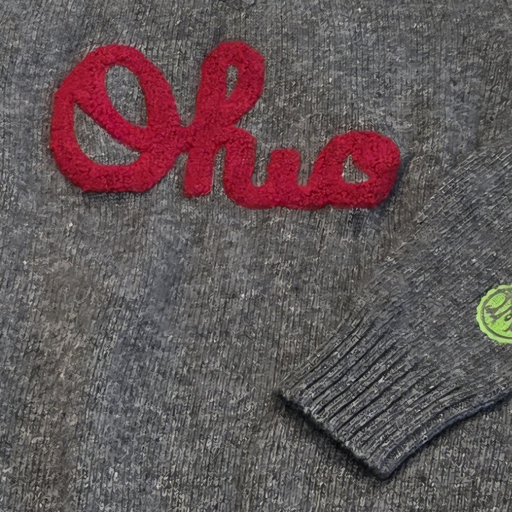 NWOT Ohio State Script Ohio Kids Sweater with Elbow Patches - Picture 4 of 6